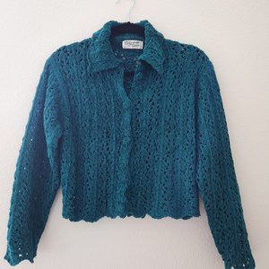 Emerald Green Sweater, Size-Petite Small